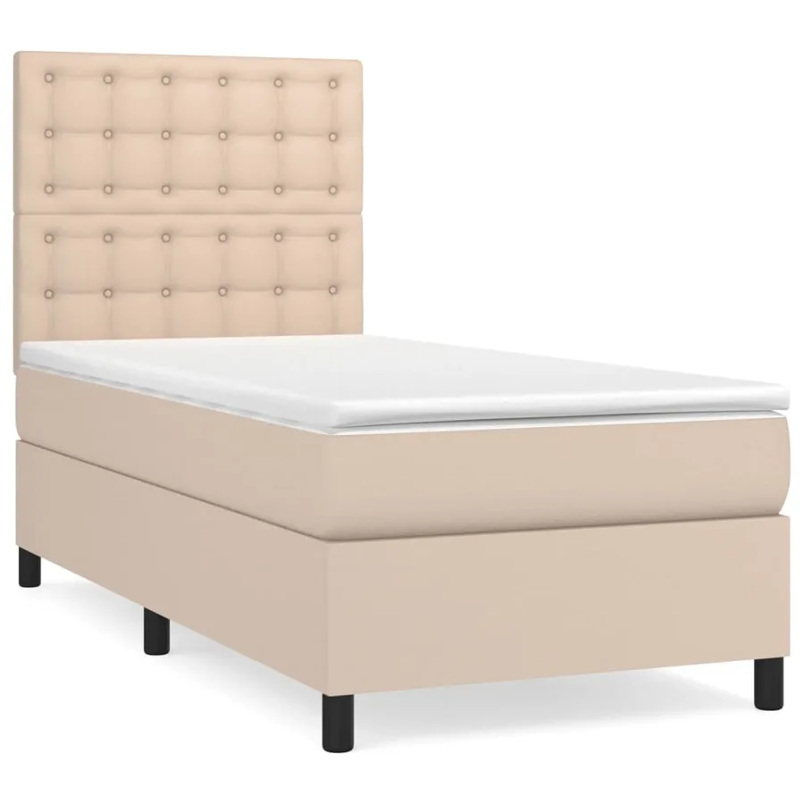 Sommier à lattes de lit avec matelas Cappuccino 90x200 cm - 2