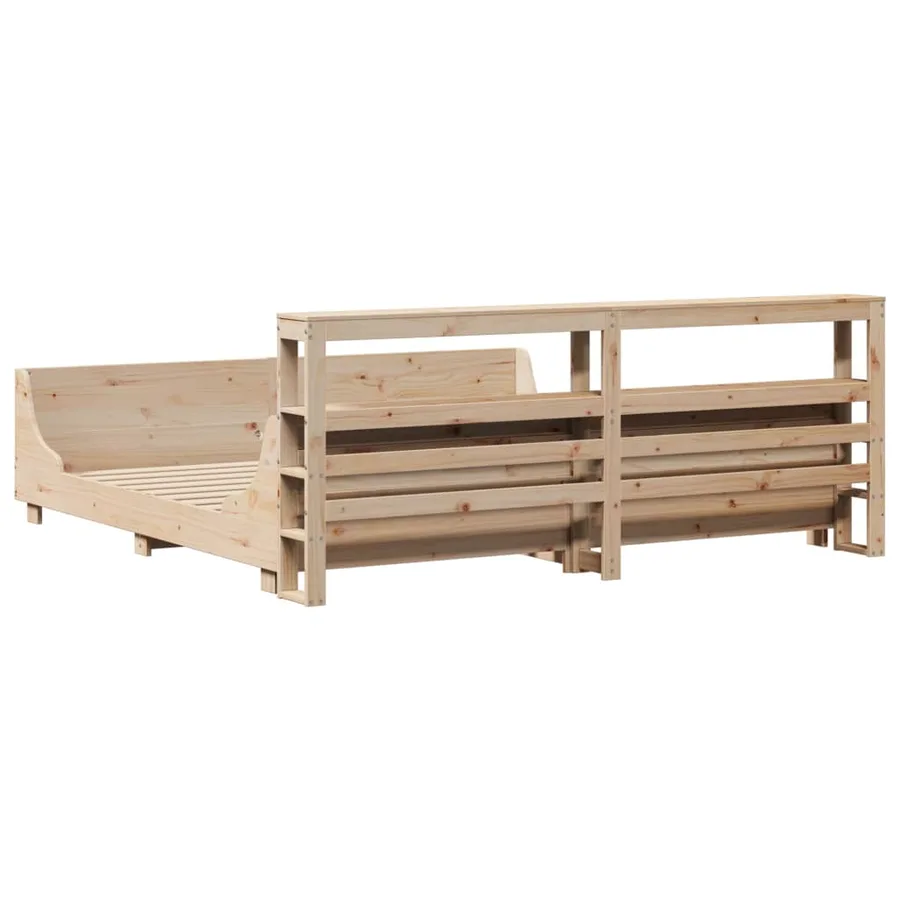 Cadre de lit sans matelas 180x200 cm bois massif de pin - 8