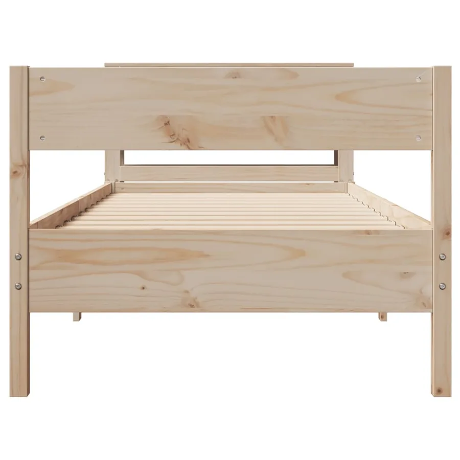 Cadre de lit sans matelas 90x190 cm bois de pin massif - 4