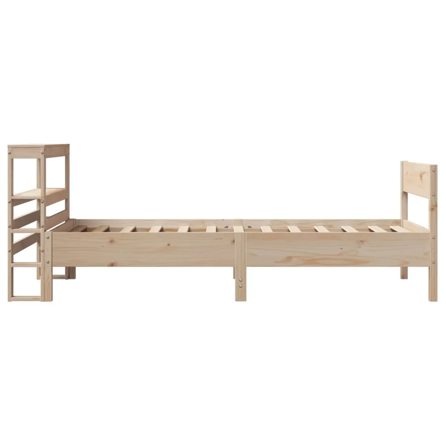 Cadre de lit sans matelas 90x190 cm bois de pin massif - 5