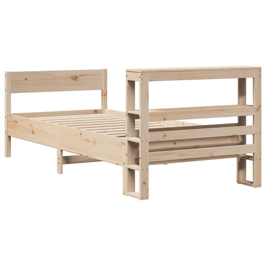 Cadre de lit sans matelas 90x190 cm bois de pin massif - 6