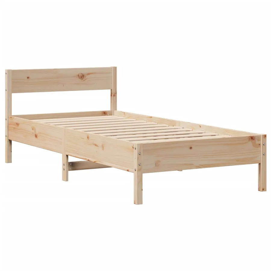 Cadre de lit sans matelas 90x190 cm bois de pin massif - 7