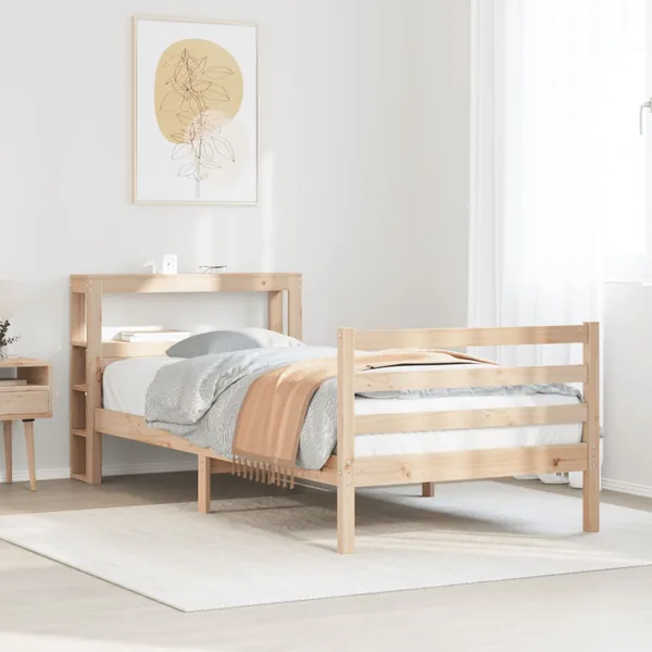 Cadre de lit avec tête de lit sans matelas 90x200 cm