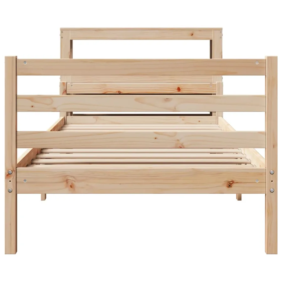 Cadre de lit avec tête de lit sans matelas 90x200 cm - 4
