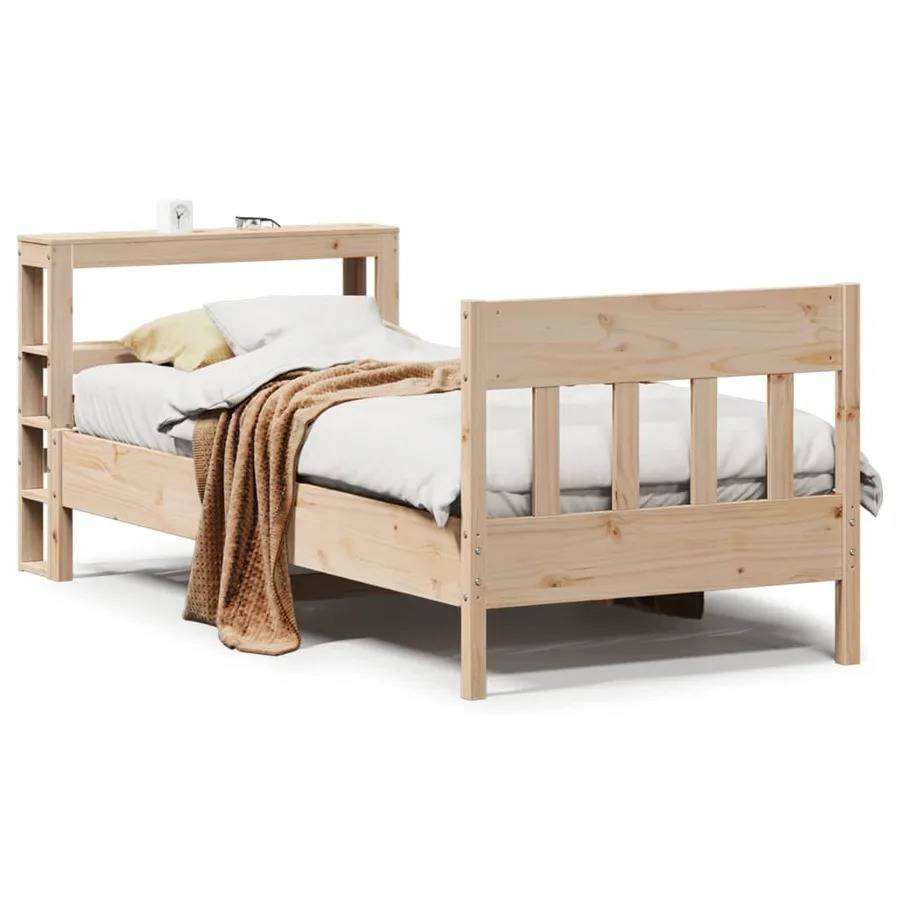 Cadre de lit sans matelas 90x190 cm bois de pin massif - 2