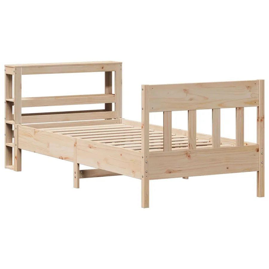 Cadre de lit sans matelas 90x190 cm bois de pin massif - 3