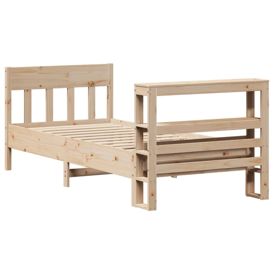 Cadre de lit sans matelas 90x190 cm bois de pin massif - 6