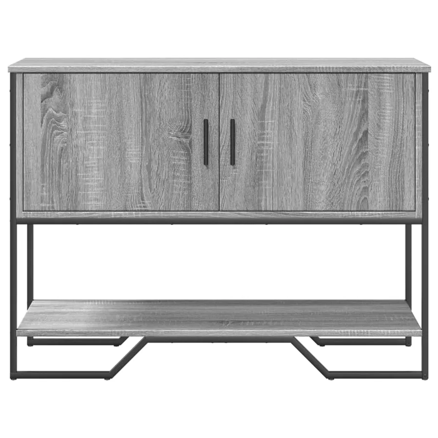 Table console sonoma gris 100x35x74,5 cm bois d'ingénierie - 4