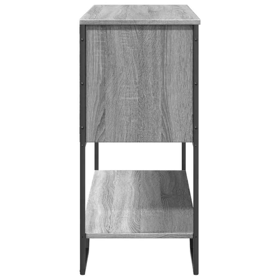 Table console sonoma gris 100x35x74,5 cm bois d'ingénierie - 6