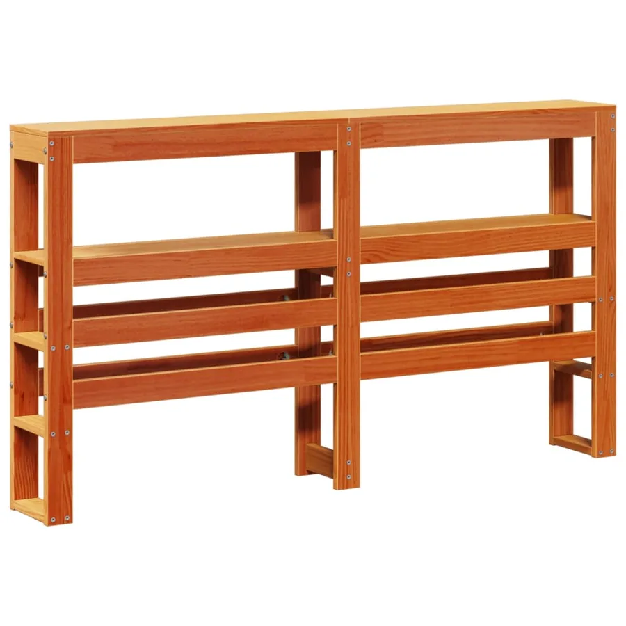 Cadre de lit et tête de lit sans matelas cire marron 150x200 cm - 7