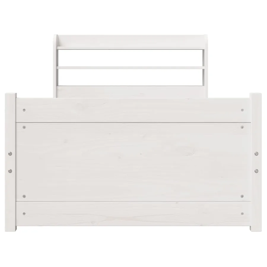 Cadre de lit avec tête de lit sans matelas blanc 90x190 cm - 4