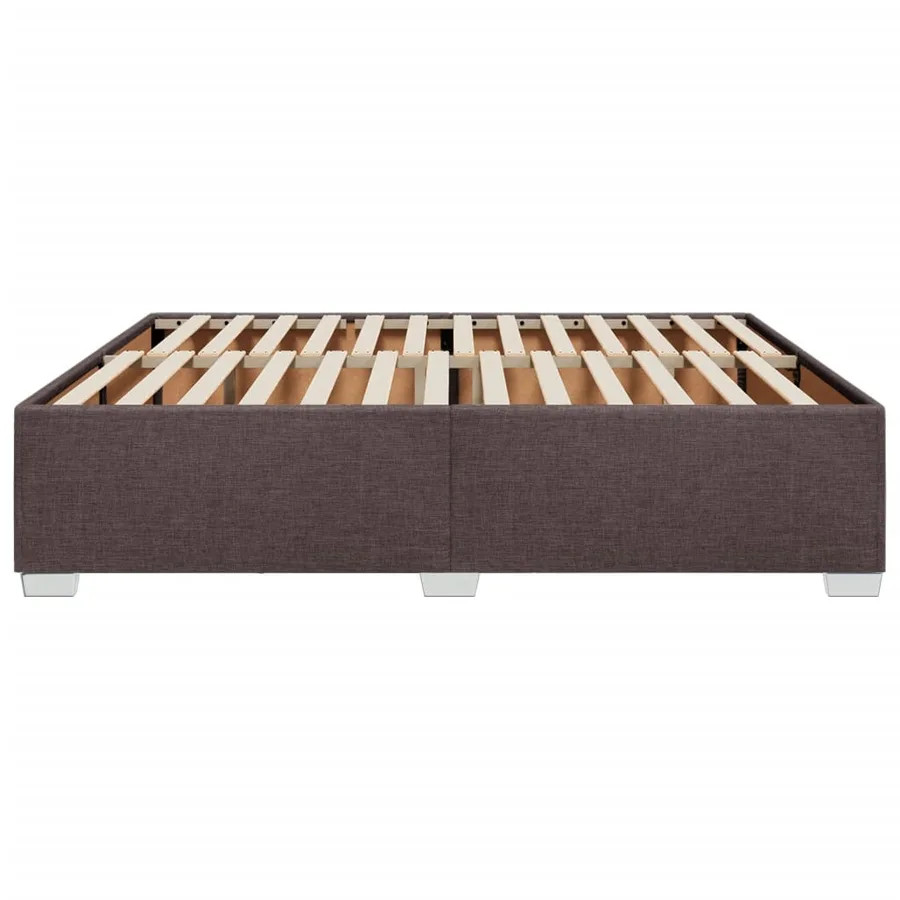 Cadre de lit sans matelas marron foncé 180x200 cm tissu - 5