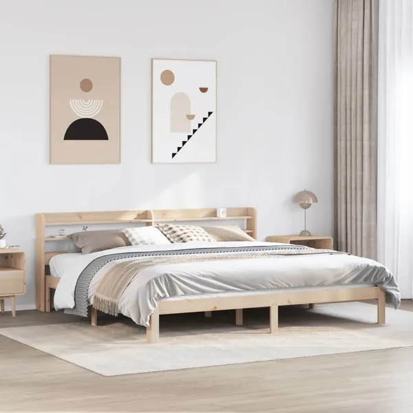 Cadre de lit avec tête de lit sans matelas 180x200 cm