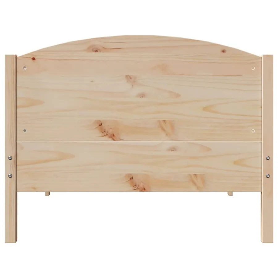 Cadre de lit sans matelas 100x200 cm bois massif de pin - 4