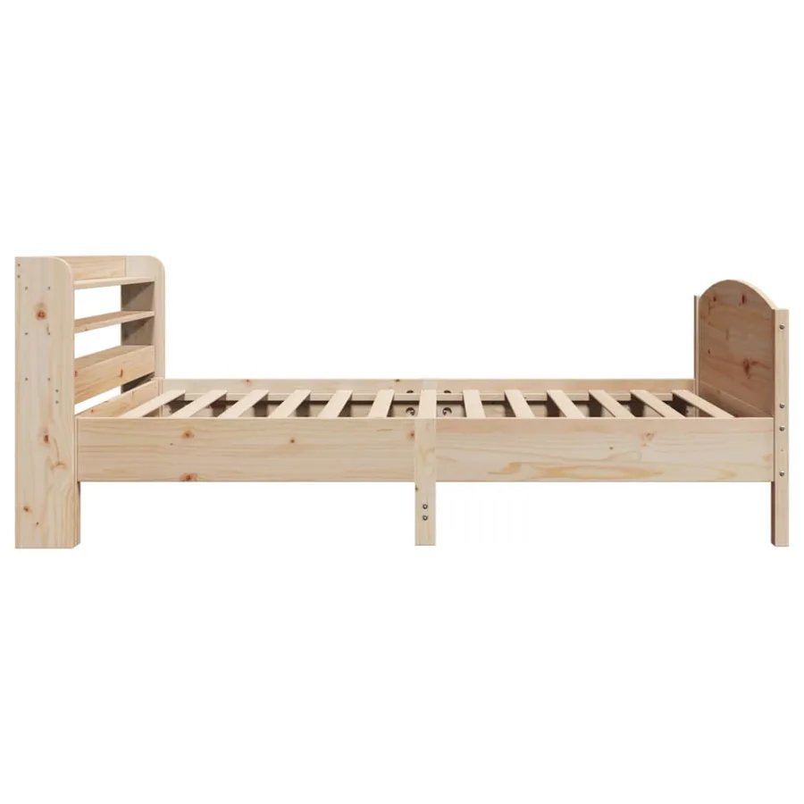 Cadre de lit sans matelas 100x200 cm bois massif de pin - 5