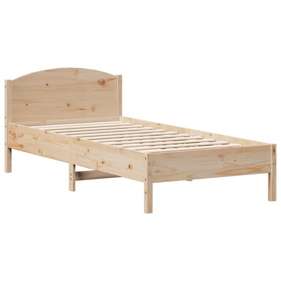 Cadre de lit sans matelas 100x200 cm bois massif de pin - 7