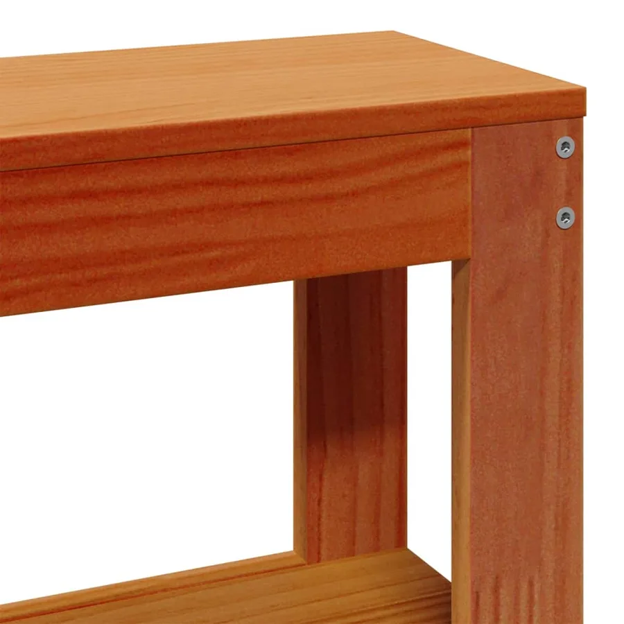 Cadre de lit avec tête de lit sans matelas cire marron 75x190cm - 9