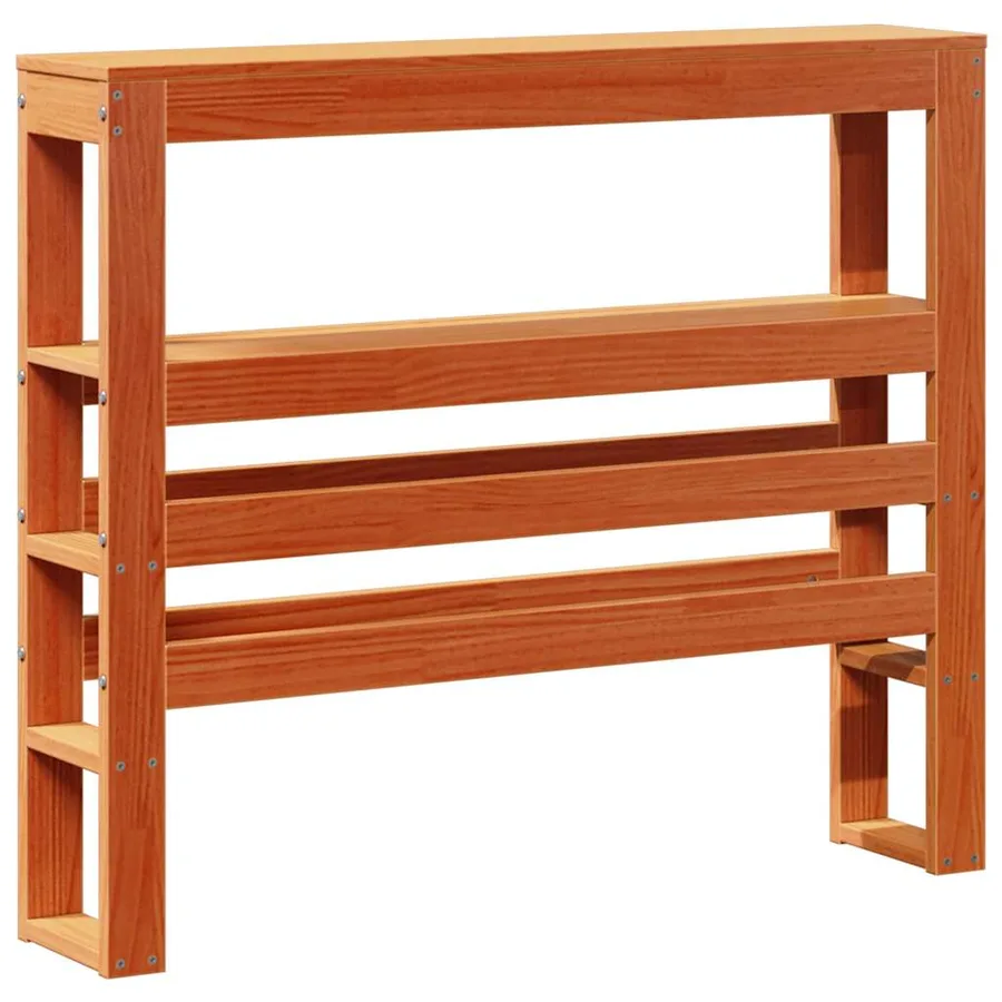 Cadre de lit avec tête de lit sans matelas cire marron 75x190cm - 6