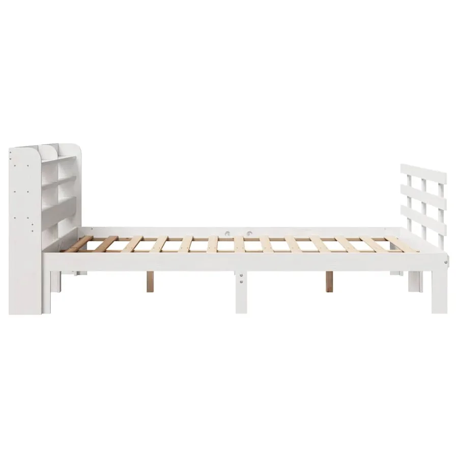 Cadre de lit avec tête de lit sans matelas blanc 120x200 cm - 7