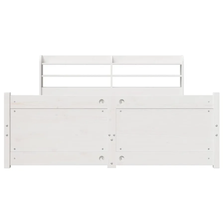 Cadre de lit avec tête de lit sans matelas blanc 120x200 cm - 6