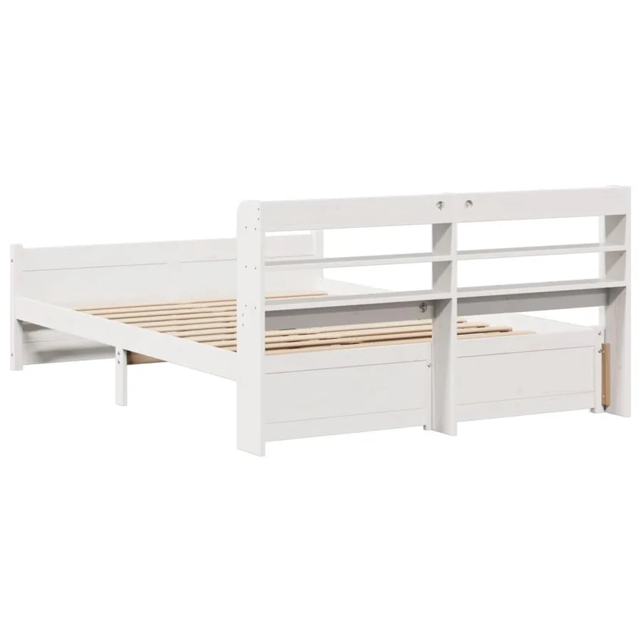 Cadre de lit avec tête de lit sans matelas blanc 120x200 cm - 8