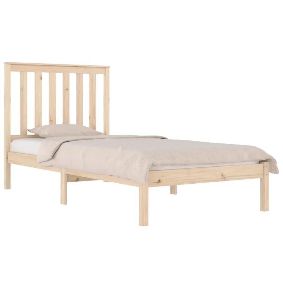 Cadre de lit sans matelas bois massif - 3