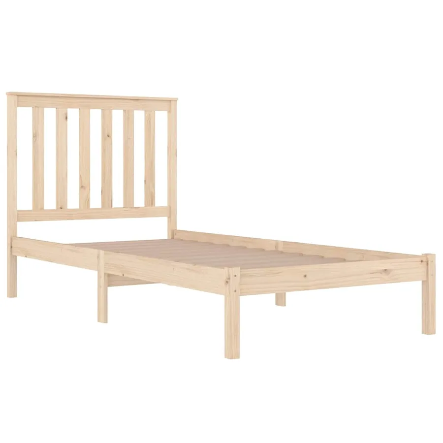 Cadre de lit sans matelas bois massif - 4