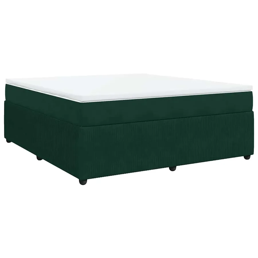 Sommier à lattes de lit et matelas Vert foncé 180x200cm Velours - 2