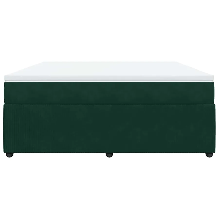 Sommier à lattes de lit et matelas Vert foncé 180x200cm Velours - 4