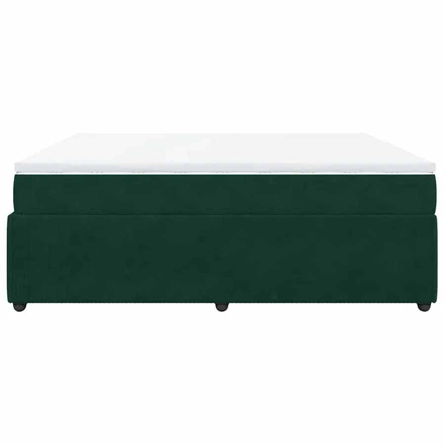 Sommier à lattes de lit et matelas Vert foncé 180x200cm Velours - 8