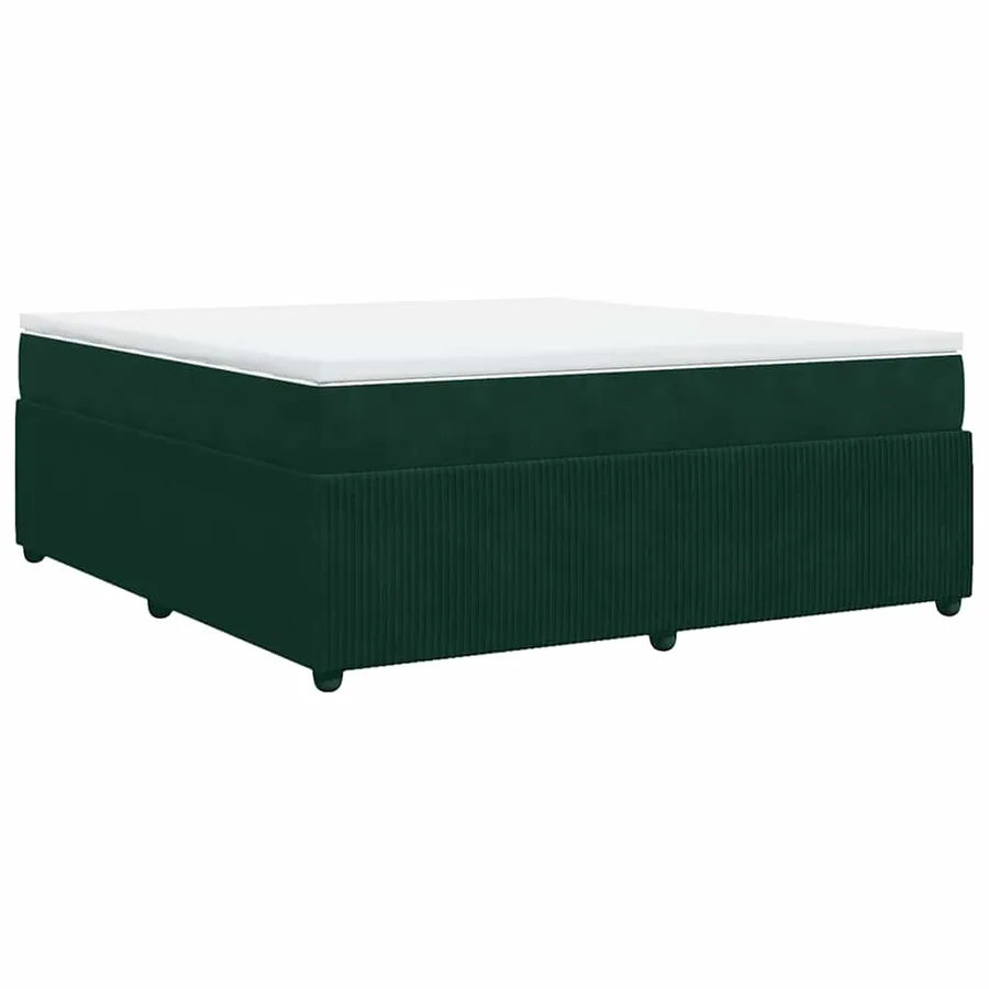 Sommier à lattes de lit et matelas Vert foncé 180x200cm Velours - 9