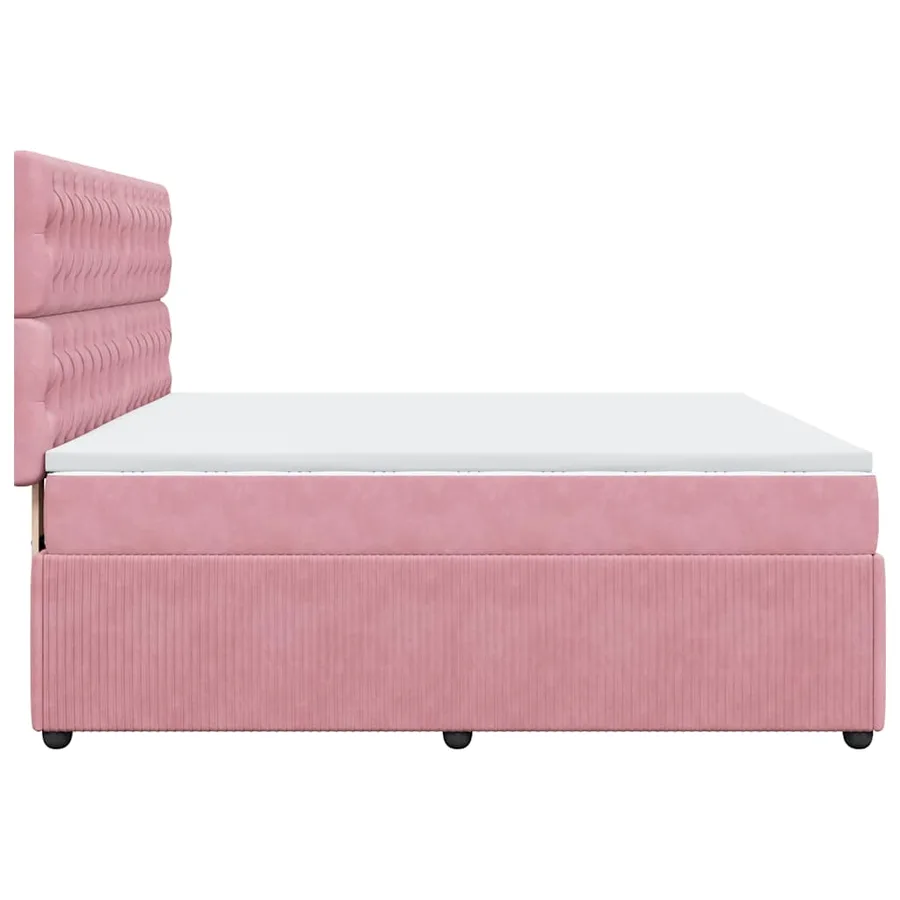 Sommier à lattes de lit avec matelas Rose 180x200 cm Velours - 5