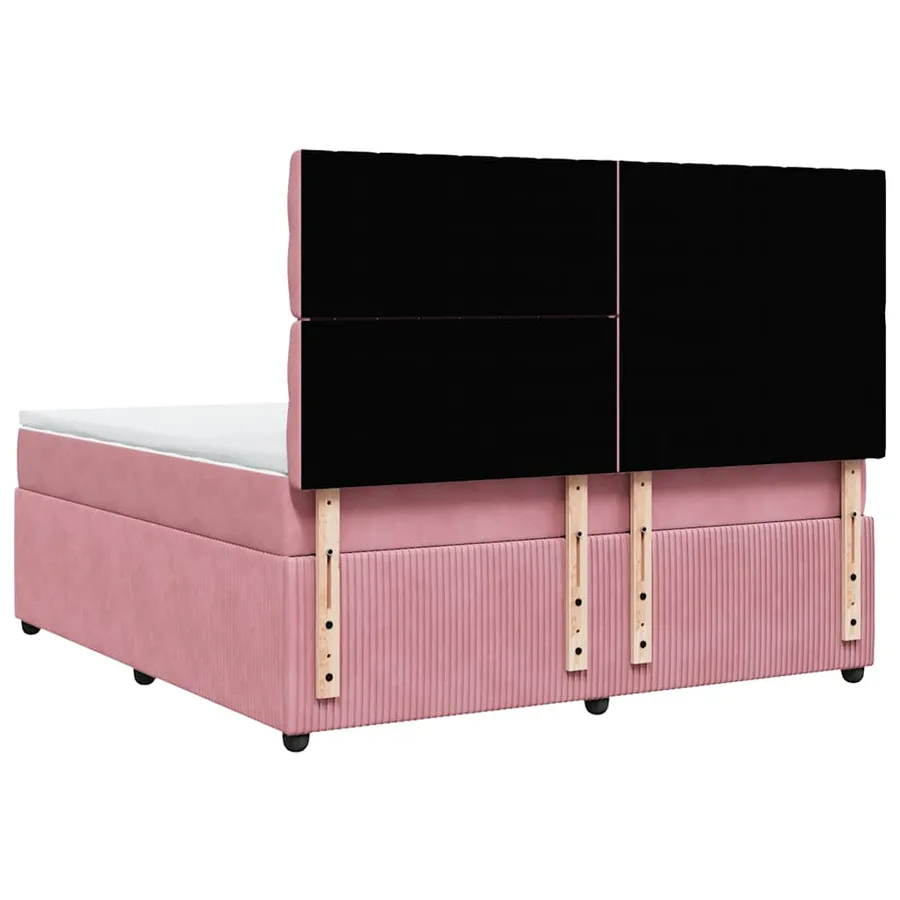 Sommier à lattes de lit avec matelas Rose 180x200 cm Velours - 6
