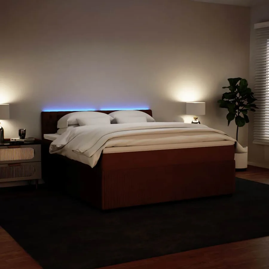 Sommier à lattes de lit avec matelas Rose 180x200 cm Velours - 5