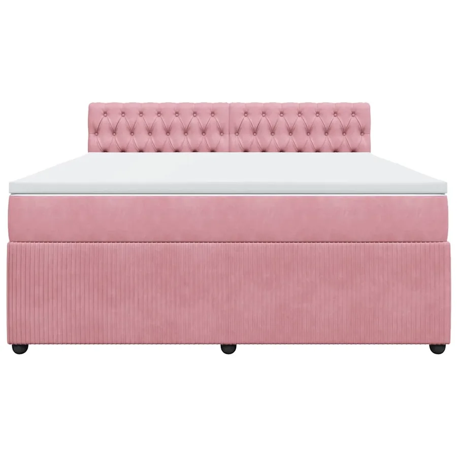 Sommier à lattes de lit avec matelas Rose 180x200 cm Velours - 6