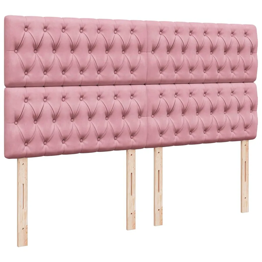Sommier à lattes de lit avec matelas Rose 200x200 cm Velours - 7
