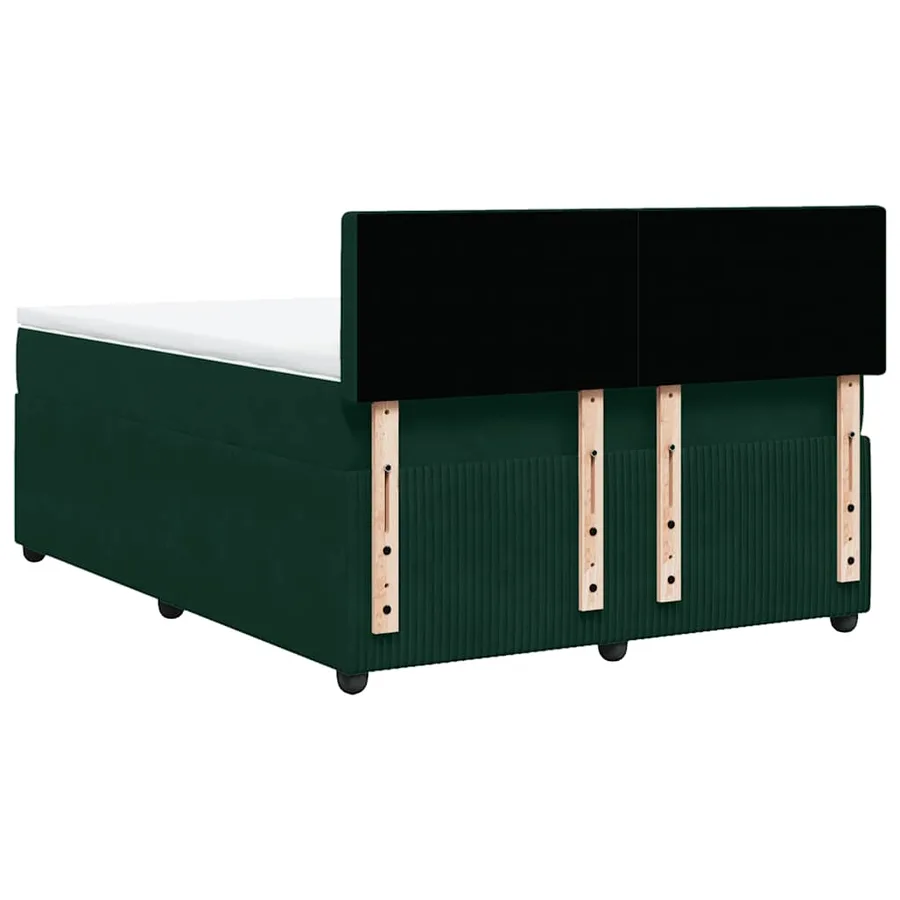 Sommier à lattes de lit et matelas Vert foncé 140x200cm Velours - 8