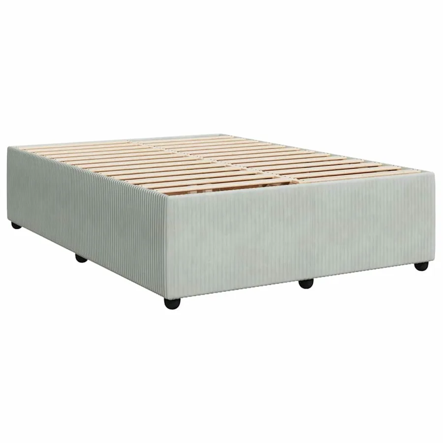 Sommier à lattes de lit et matelas Gris clair 140x200cm Velours - 9