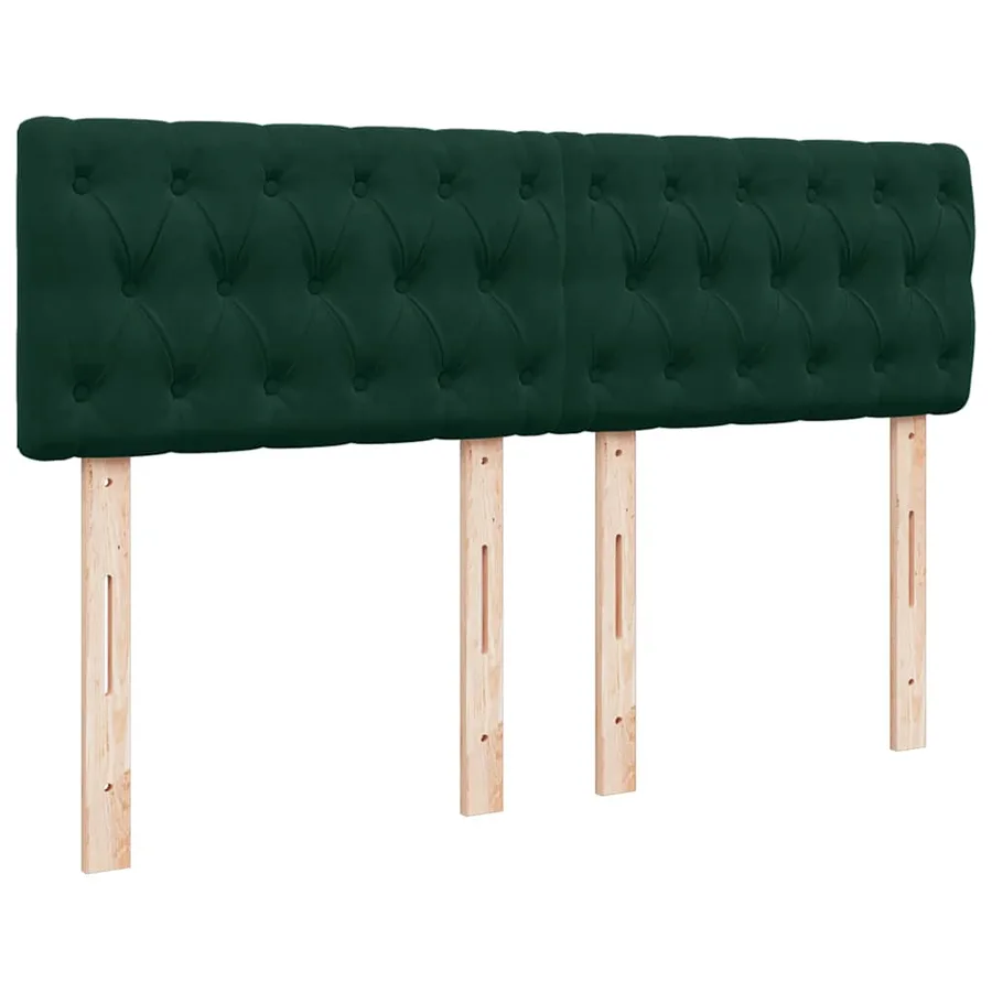 Sommier à lattes de lit et matelas Vert foncé 140x200cm Velours - 5