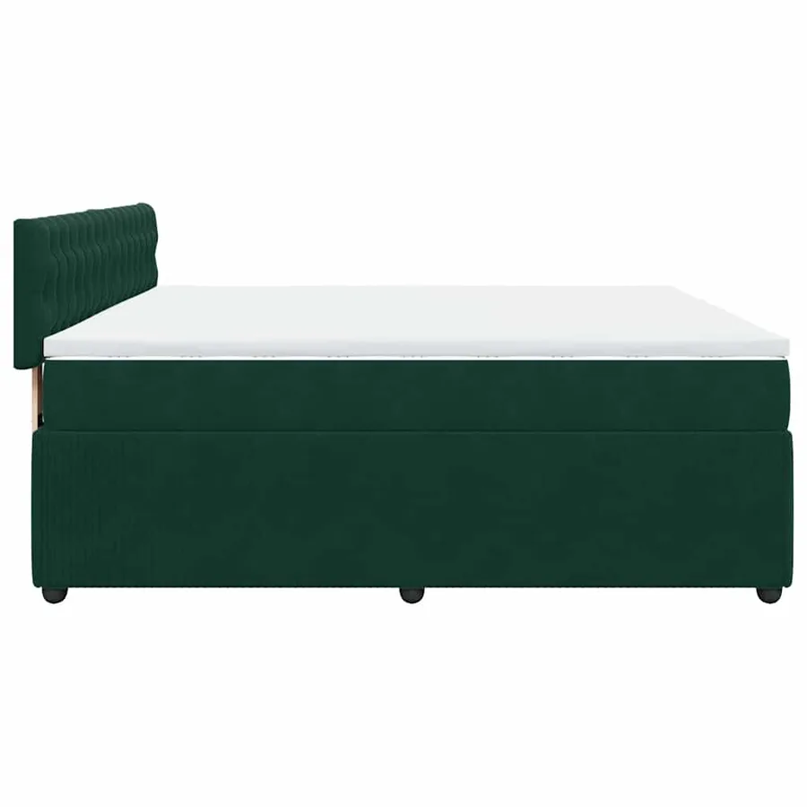 Sommier à lattes de lit et matelas Vert foncé 180x200cm Velours - 7