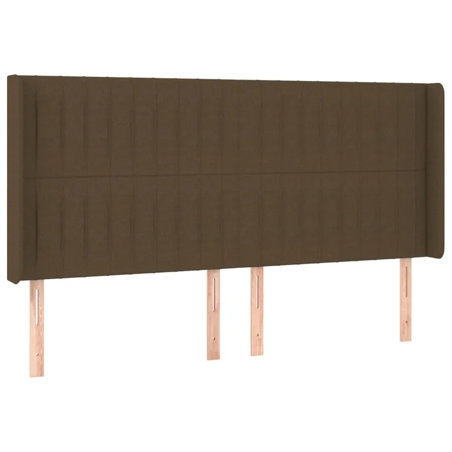 Sommier à lattes de lit matelas et LED Marron foncé 160x200 cm - 7