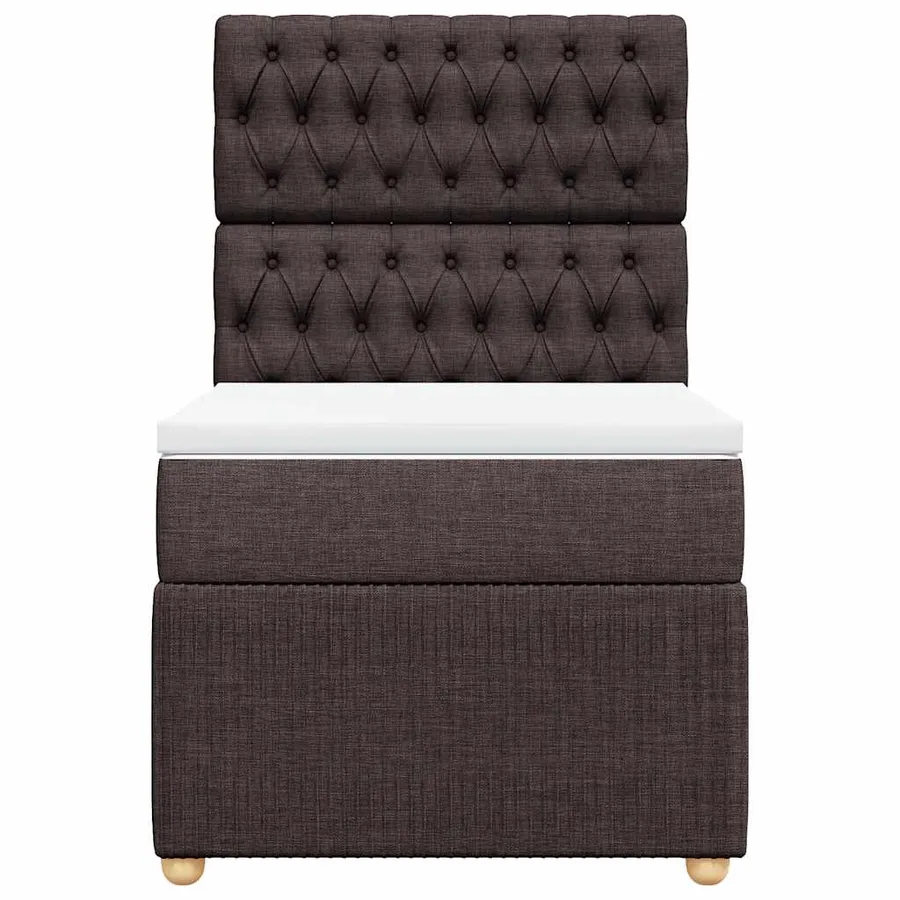 Sommier à lattes de lit avec matelas Marron foncé 90x190 cm - 6