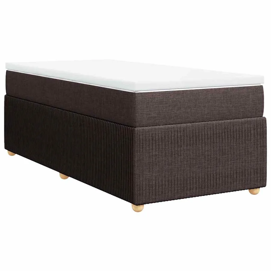Sommier à lattes de lit avec matelas Marron foncé 90x190 cm - 2