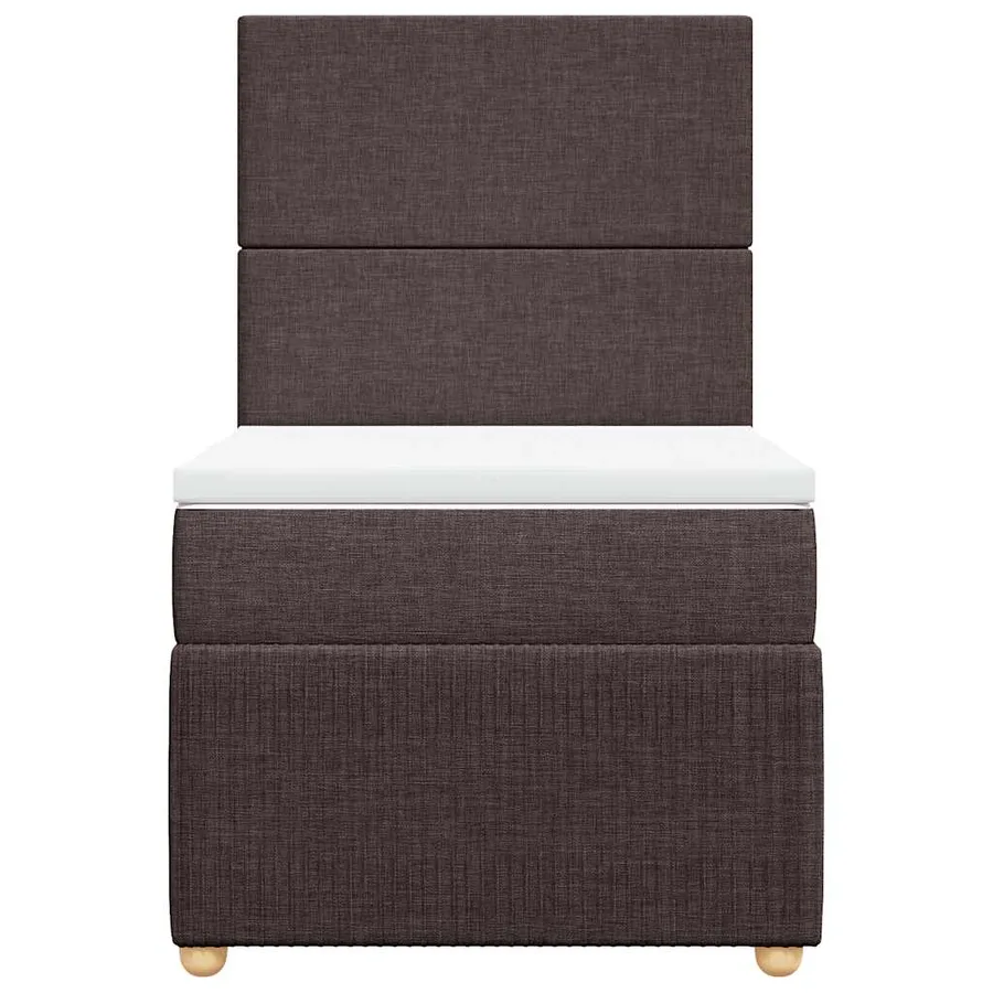 Sommier à lattes de lit avec matelas Marron foncé 90x190 cm - 4