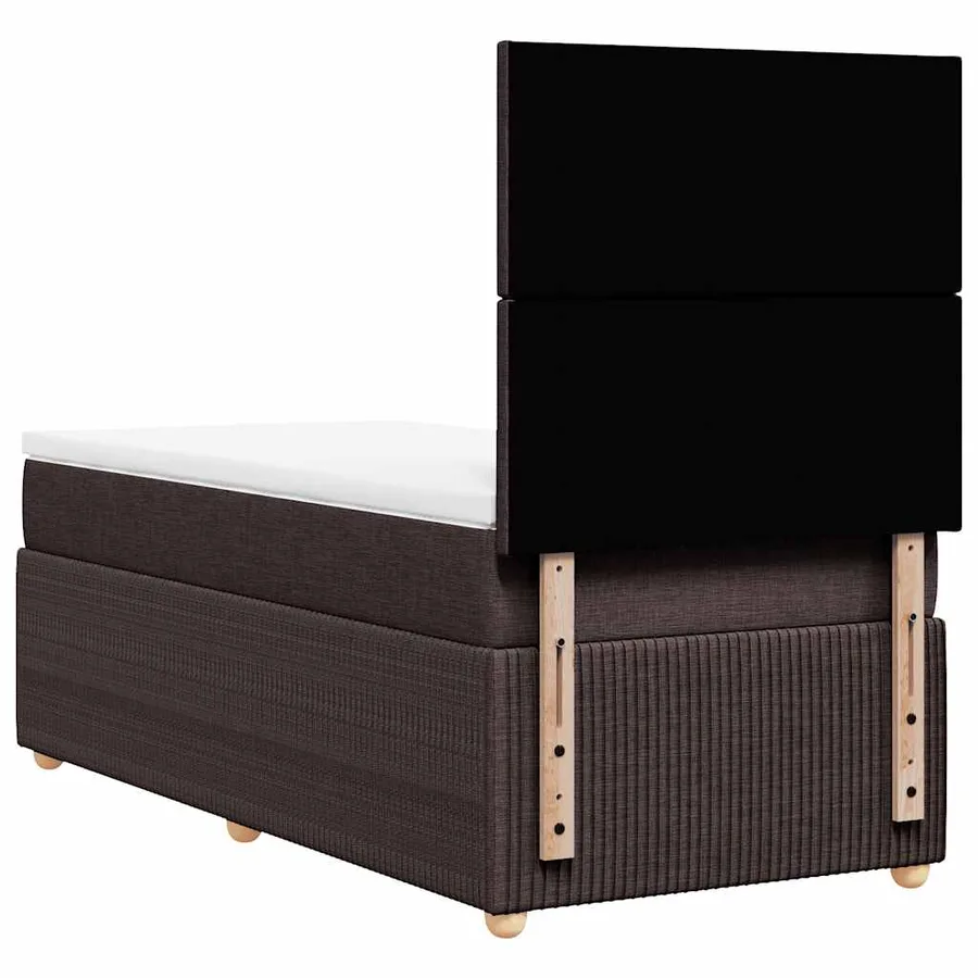 Sommier à lattes de lit avec matelas Marron foncé 90x190 cm - 6