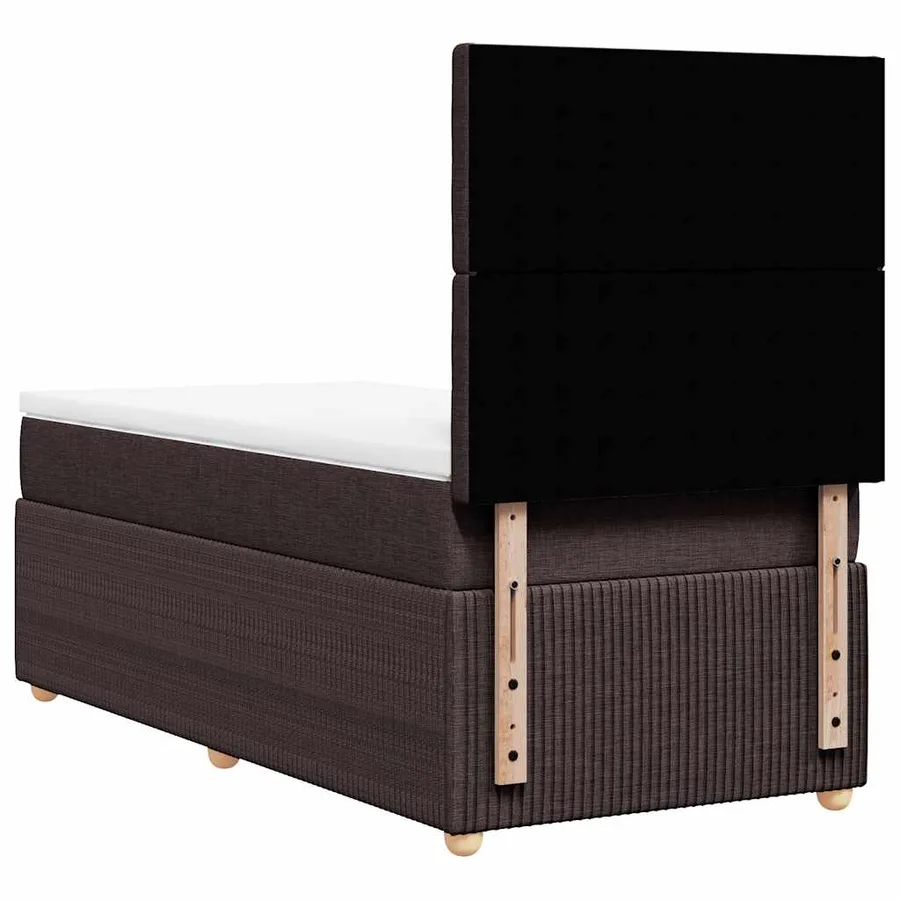 Sommier à lattes de lit avec matelas Marron foncé 90x190 cm - 8