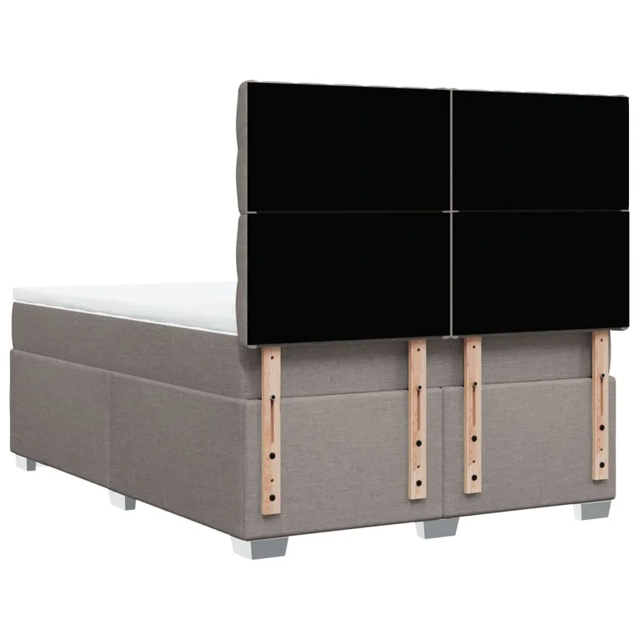 Sommier à lattes de lit avec matelas Taupe 140x200 cm Tissu - 10