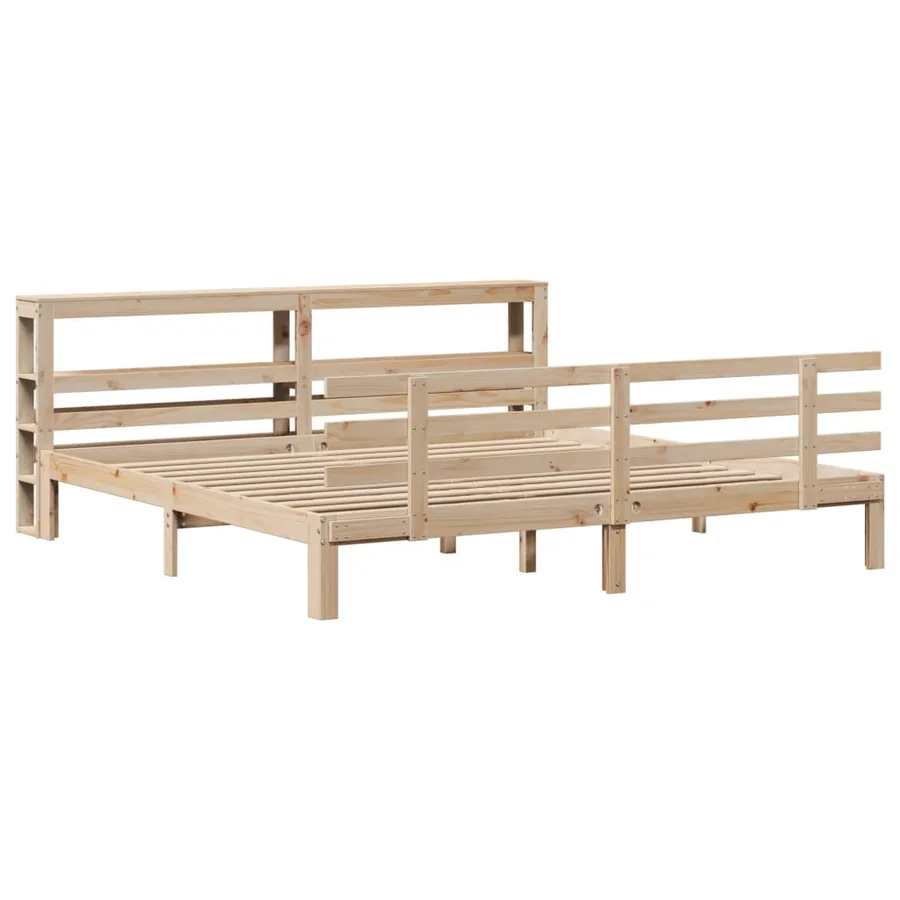 Cadre de lit avec tête de lit sans matelas 200x200 cm - 3