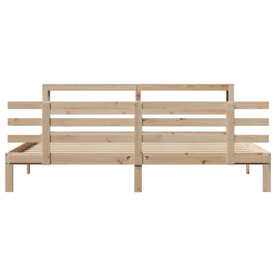 Cadre de lit avec tête de lit sans matelas 200x200 cm - 4