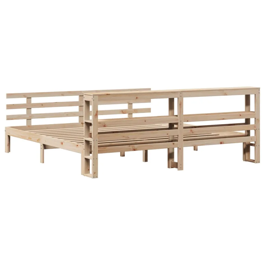 Cadre de lit avec tête de lit sans matelas 200x200 cm - 8